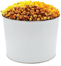Load image into Gallery viewer, 2 Gallon Classic White Popcorn Tin