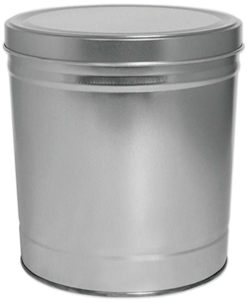 2 Gallon Classic Silver Popcorn Tin