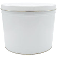 Load image into Gallery viewer, 2 Gallon Classic White Popcorn Tin
