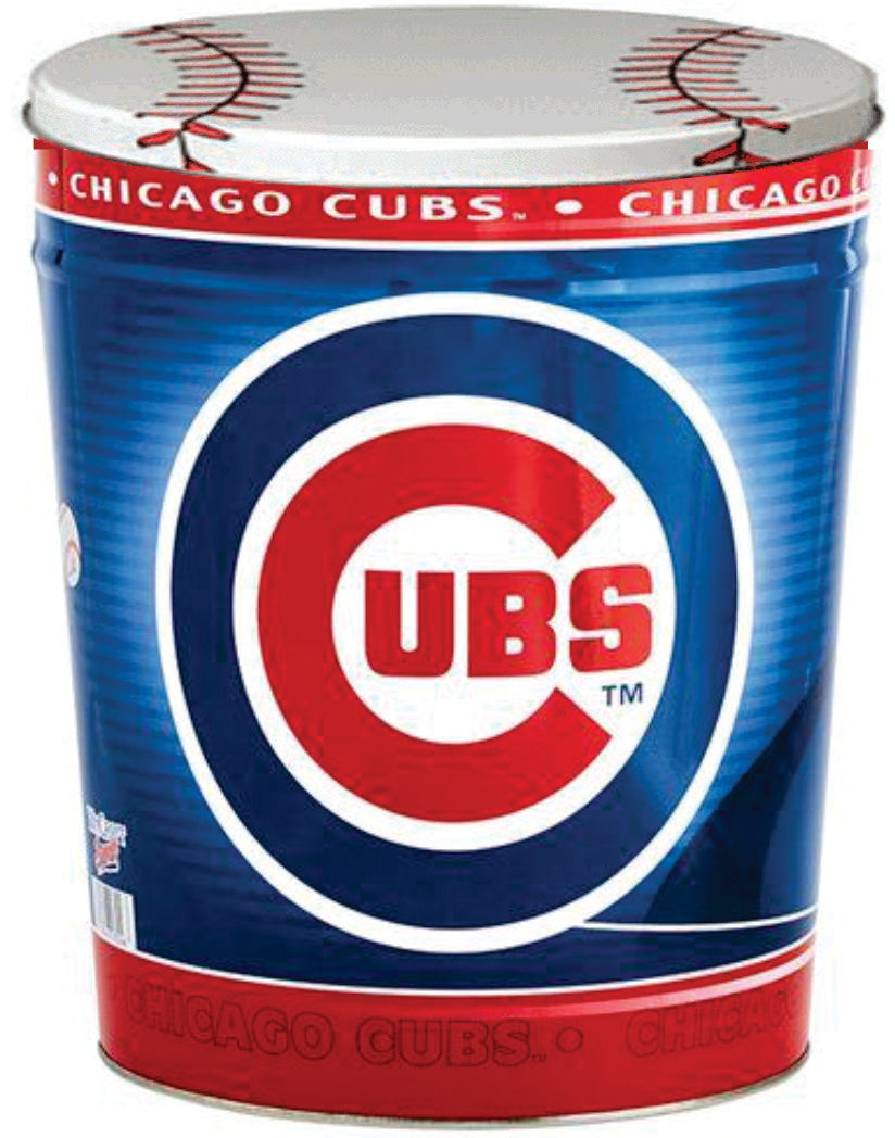 3.5 Gallon Chicago Cubs Popcorn Tin