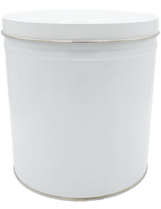 3.5 Gallon Classic White Popcorn Tin
